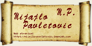 Mijajlo Pavletović vizit kartica
